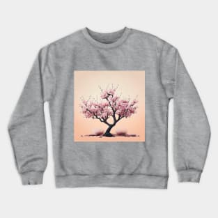 Light Pink Blossoming Cherry Tree Pretty Peach Tree Crewneck Sweatshirt